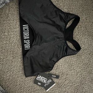 metallic Black NWT Victoria Secret Sports Bra
